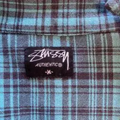 Stüssy チェック柄 長袖シャツ M