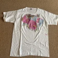 Anvil 半袖 Tシャツ ホワイト 花柄 蝶々 Mサイズのサムネイル