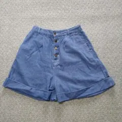 デニムショートパンツ　ハーフパンツ　S　レディース