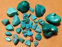 ビンテージ ターコイズ 原石 ビーズ ナバホ ズニ インディアンジュエリー US