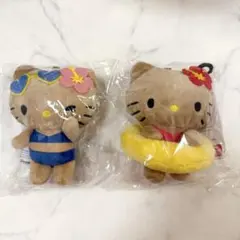アベイル 日焼けキティ ハローキティ ぬいぐるみ マスコット セット