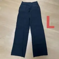 ユニクロ ウォッシャブルニットリブパンツ マタニティ パンツ ブラック L