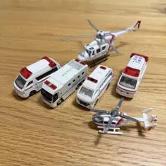 トミカ 救急車 ドクターヘリ 6台セットのサムネイル