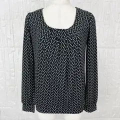 【美品】　オフオン カットソー ブラック柄 大人上品✨　サイズ38 【1353】