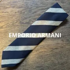 EMPORIO ARMANI シルクネクタイ 黒金ストライプのサムネイル