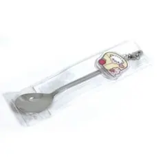 ポメラニアンもち×スイパラ　チャーム付きティースプーン しらたま