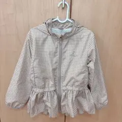 プティマイン　ウィンドブレーカー　チェック　淡色