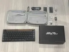 【新品未使用】Jiffy75 LP（ブラック） 本体＋交換用キーキャップ付 新品未使用】Jiffy75 LP（ブラック） 本体＋交換用キーキャップ付