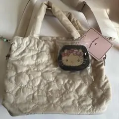 Sanrio ハローキティ ショルダーバッグ　チャーム付き2way