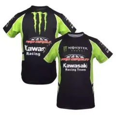 『新品』カワサキ KAWASAKI×モンスターエナジー ロゴ シャツ スポーツ