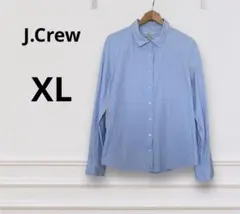 J.Crewライトブルー 長袖シャツ クレープ素材【XL】
