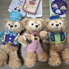 ☺︎︎ダッフィー ぬいぐるみバッジキーホルダー 3体セット