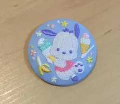 サンリオ　キャラクターズ 　刺繍缶バッジ　ビスケット2 ポチャッコ