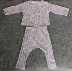 プチバトー　小花柄セットアップ（カーディガン＋パンツ）