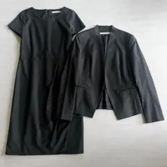 ＊極美品【セオリーリュクス】EXECUTIVE　ワンピーススーツ ブラック　38