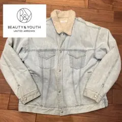 BEAUTY&YOUTH ボア襟デニムジャケット