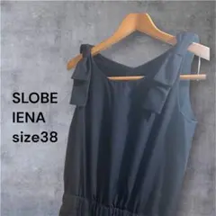 SLOBE IENA イエナ オールインワン リボン付き ネイビー 38 M