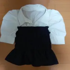 レディース　 半袖 ブラウス　 シャーリング トップス　グレイル　М