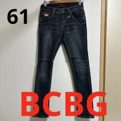 BCBG ハート刺繍 ダークデニム スキニーのサムネイル