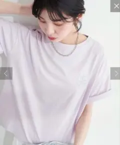 natural couture 半袖 ロゴTシャツ ラベンダーのサムネイル