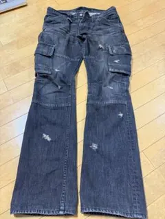 roar ロアー ダークグレー カーゴパンツ ストーン装飾