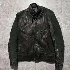 希少 BLACKBARRETT by NEIL BARRETT レザー×ニット切 - メルカリ
