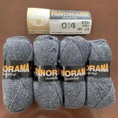 毛糸 ダークグレー 4玉セット ウール