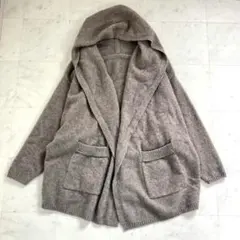 ヴィンテージ ヤク100% ショールカラー カーディガン ブラウン 長袖