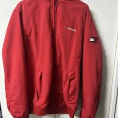 TOMMY HILFIGER フード付きナイロンジャケット M レッド