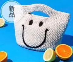 【新品】fifth（フィフス）手編み ニコちゃん トートバッグ