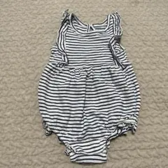 babygap 6-12months ボーダーロンパース