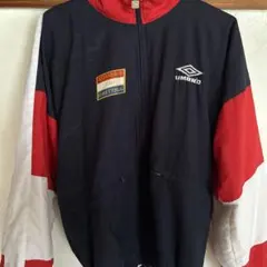 90S UMBRO ナイロンジャケット ネイビー レッドのサムネイル