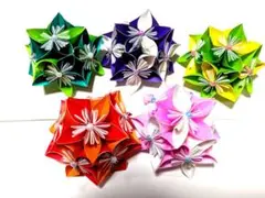 折り紙　ハンドメイド　花　 　　　　　　　　　５個セット