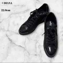 未使用級 +diana ヒールアップスニーカー ブラック 22cm 厚底 黒