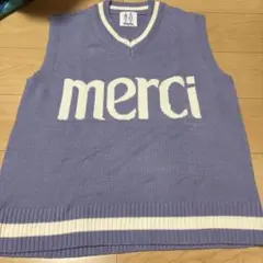 紫 ニットベスト ユニセックス 古着