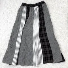 センソユニコ 慈雨 チェック柄パッチワーク風スカート40 - メルカリ