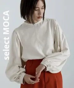select MOCA ノーカラーボリューム切替ブラウス