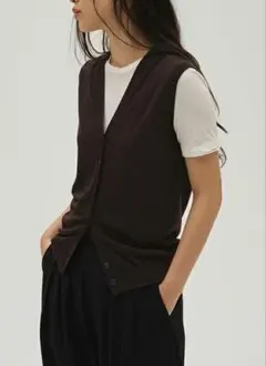 マーガレットハウエル【23SS】美品 リネンコットン シルクベスト