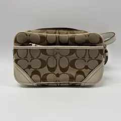 ［1点限り美品］コーチ ロゴプリント バッグ ベージュ/ブラウン