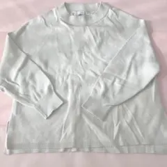 any FAM ホワイト　ニット　セーター　フリーサイズ　オンワード