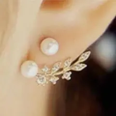 ☆2個セット☆パールとダイヤの煌き♪キャッチピアス