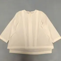 ホワイト 長袖 シャツ 後ジッパー