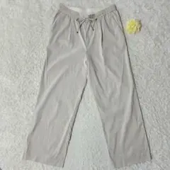 極美品✨ 24SS　23区　洗える　リネンレーヨンストレッチドロストパンツ　46