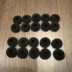 ブラック イヤホン 交換用イヤーピース 20個