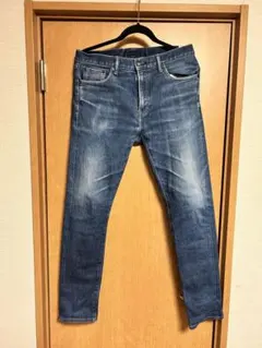UNIQLO ストレートデニム 34ダークブルー
