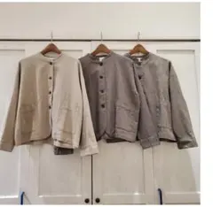 【ツクロイ/サンバレー】綿麻引き揃えスタンドジャケット