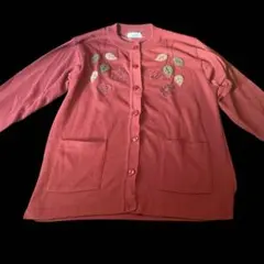 レディース カーディガン 赤 即日発送