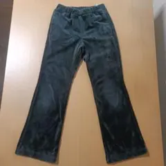 GU ヌクヌクニットコールフレアパンツ ダークグレー 130