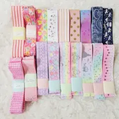 ☆11 グログランリボンまとめ売り☆現品限り 25mm 　箔押し　ホログラム