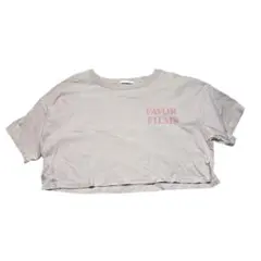 チコ ショート丈ロゴプリントTシャツ フリーサイズ ピンク 脚長効果古着MIXのサムネイル